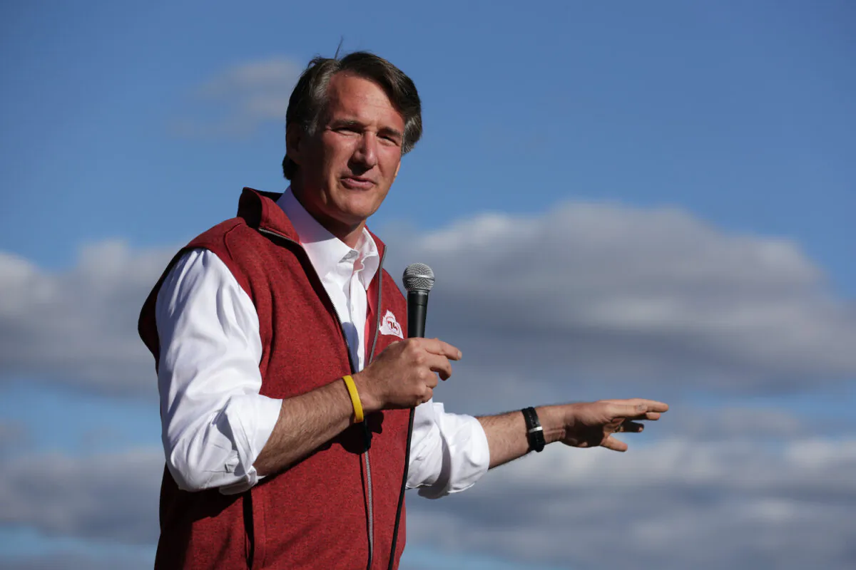 Virginia Gov. Glenn Youngkin, here speaking in Smithfield, Va., in October 2022, is not on the commonwealth's 2023 ballot but his lobbying for a 15-week abortion ban puts him and abortion on voters' minds as they go to the polls in November in what is beiung called "the first election of 2024." (Alex Wong/Getty Images)