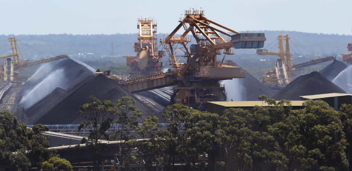 Coal operations at the Port of Newcastle in New South Wales, Australia, on Nov. 18, 2015. (William West/AFP via Getty Images)