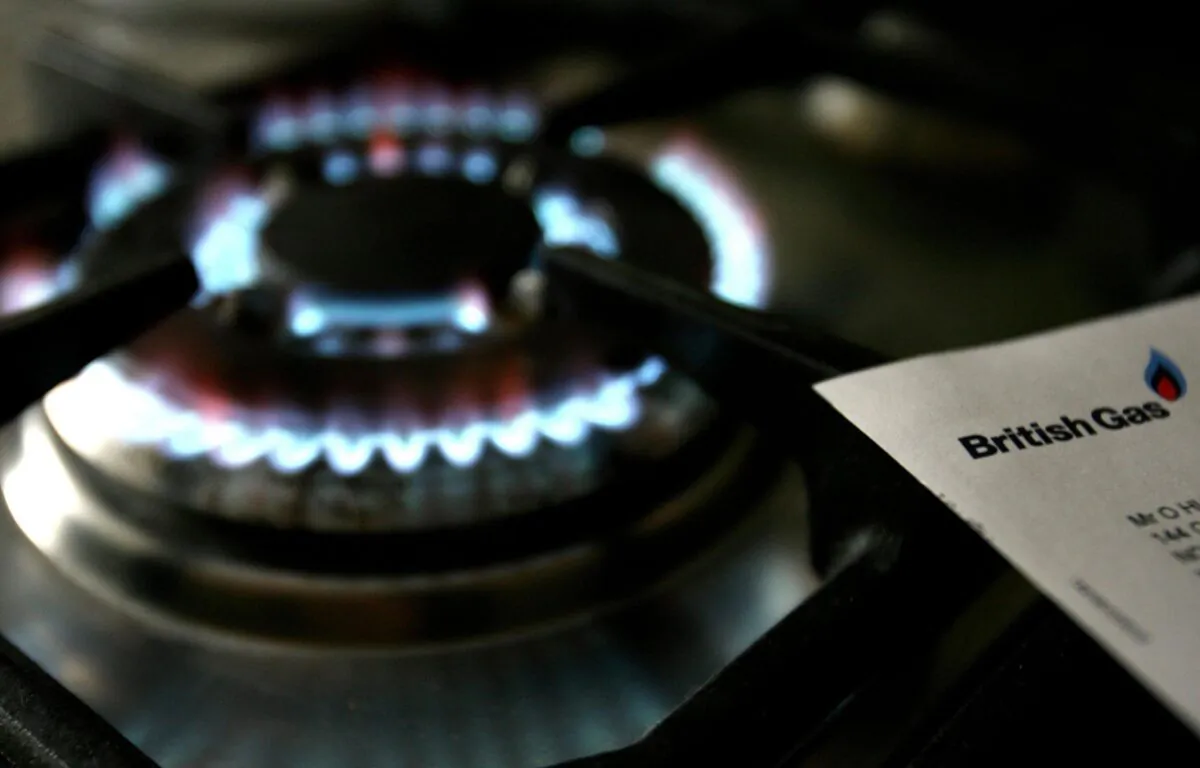 Undated photo of a gas hob next to a British Gas bill. (Owen Humphreys/PA Media)