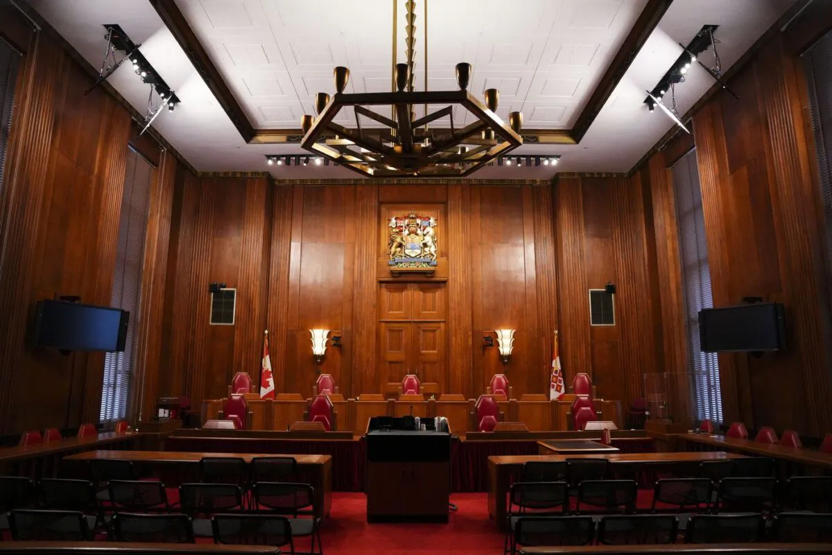 The Main Courtroom at the Supreme Court of Canada is pictured in Ottawa, on Nov. 28, 2022. (The Canadian Press/Sean Kilpatrick)