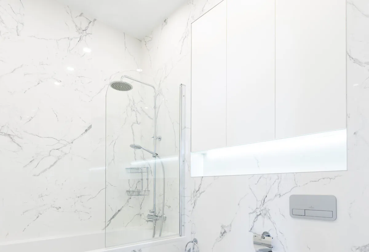 There is no grout to clean if you install a cultured marble liner in your shower; keeping it clean is easy. (Max Vakhtbovych/Pexels)