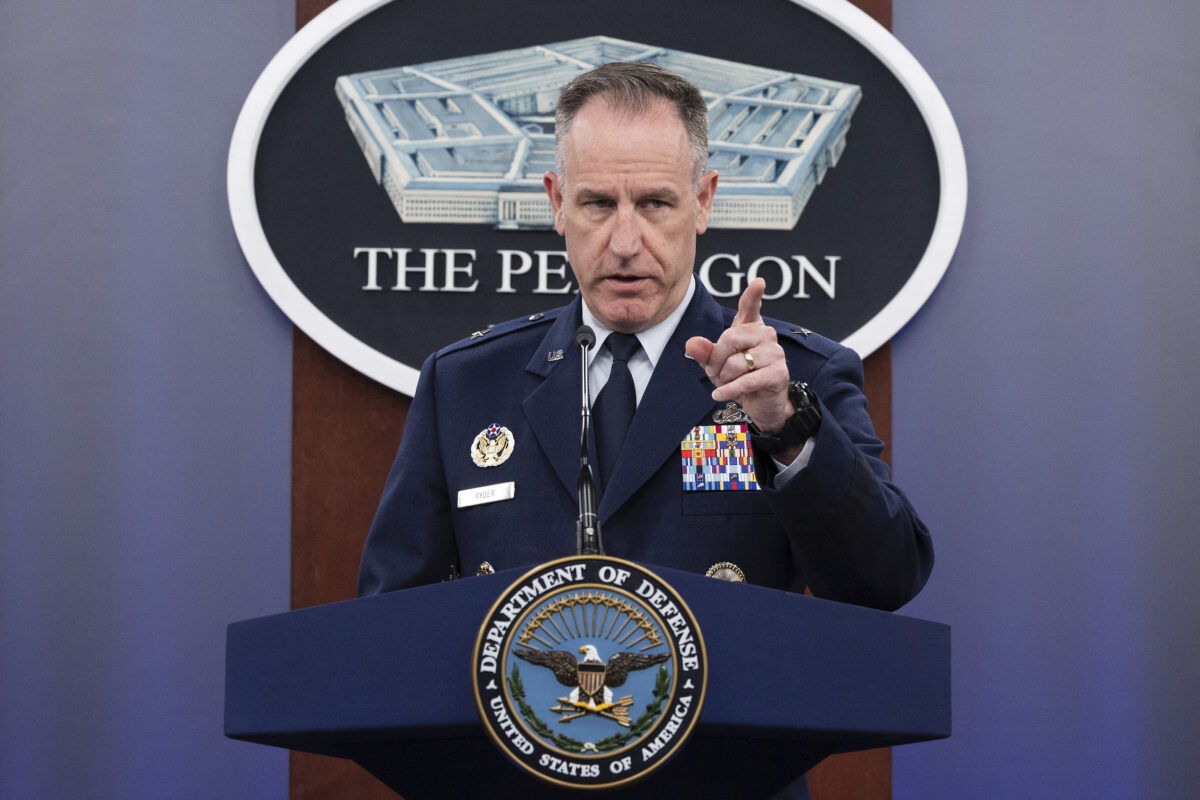 Pentagon Press Secretary Brig. Gen. Ryder Holds A Press Briefing