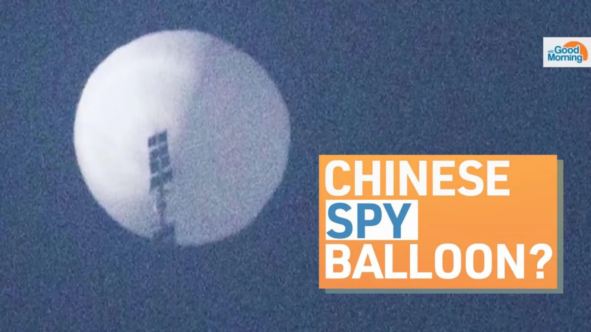 Suspected Chinese spy balloon seen in the sky over the United States.
(Chase Doak/AP/Screenshot via NTD)