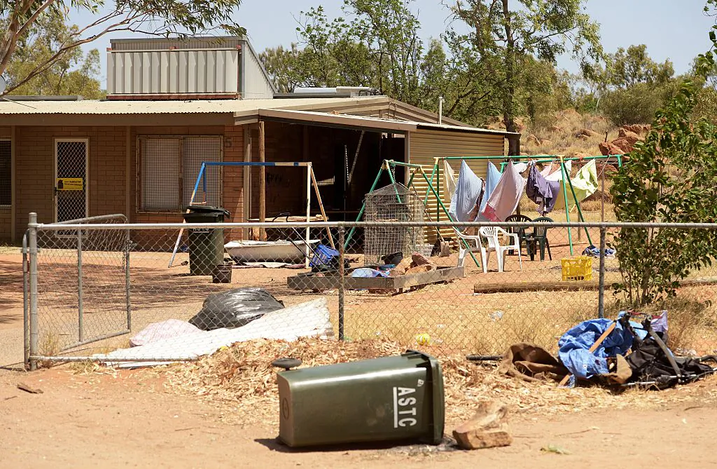 The front yard of a home in the Mount Nancy town camp at Alice Springs in Australia's Northern Territory on Oct. 13, 2013. (Greg Wood/AFP via Getty Images)