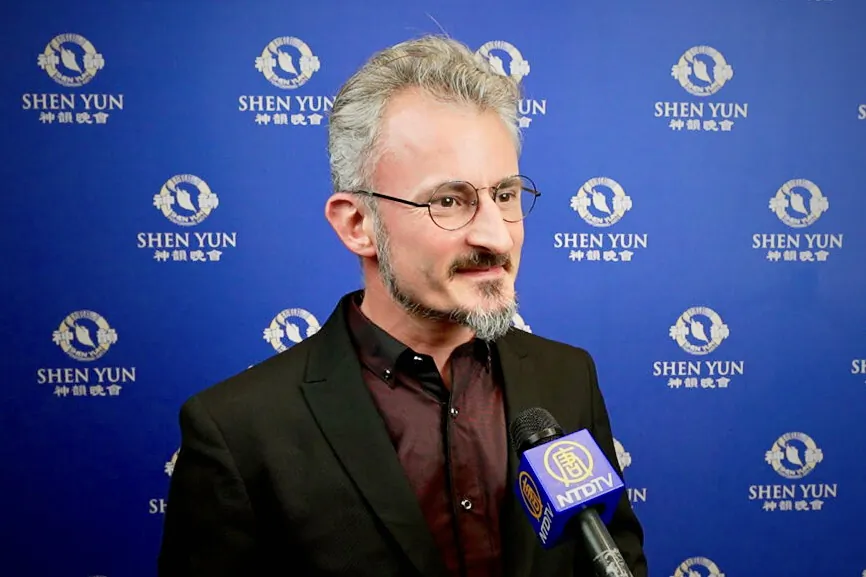 Anthony Fabvre enjoyed Shen Yun Performing Arts opening night, Feb. 4, 2023, at L'Amphithéâtre 3000 in Lyon, France. (NTD)