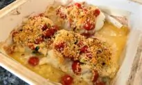 Pan-Roasted Cod Swims in Tomatoes, Panko and Parmesan