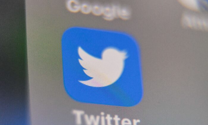 The logo of the US social networking website Twitter, on a smart-phone screen in Lille, northern France, on Sept. 4, 2019. (Denis Charlet/AFP via Getty Images)