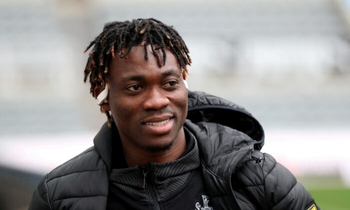 Christian Atu of Newcastle United before the match between Newcastle United and Oxford United at St James' Park in Newcastle, England, 25 January 2020.  (Scott Heppell/Reuters)