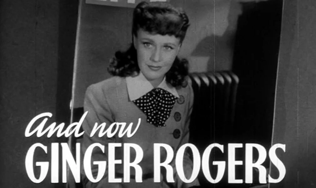 Ginger Rogers as Kitty Foyle, from the trailer to the film "Kitty Foyle" in 1940. (Public Domain)