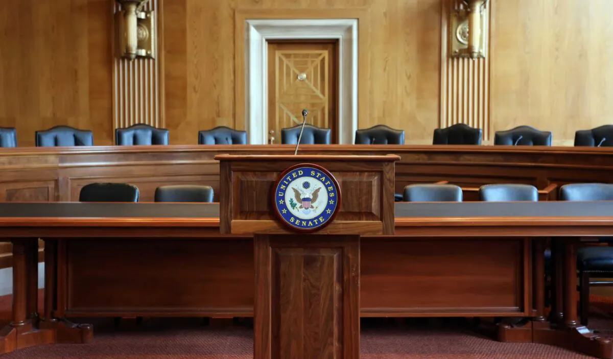 A U.S. Senate committee hearing room in Washington, D.C., on July 18, 2017. (Katherine Welles/Shutterstock)