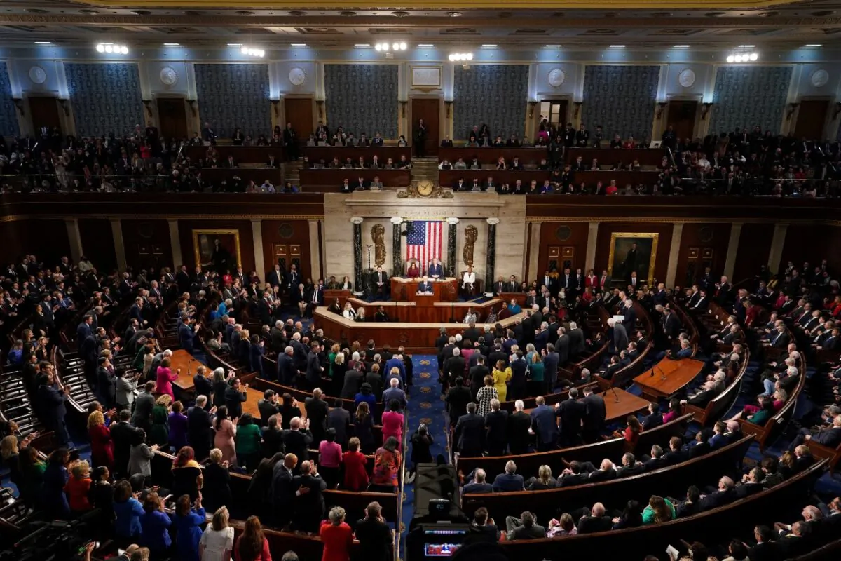 President Joe Biden delivers his State of the Union address before a joint session of Congress in the House Chamber at the U.S. Capitol in Washington, U.S., Feb. 7, 2023. (Reuters/Kevin Lamarque)