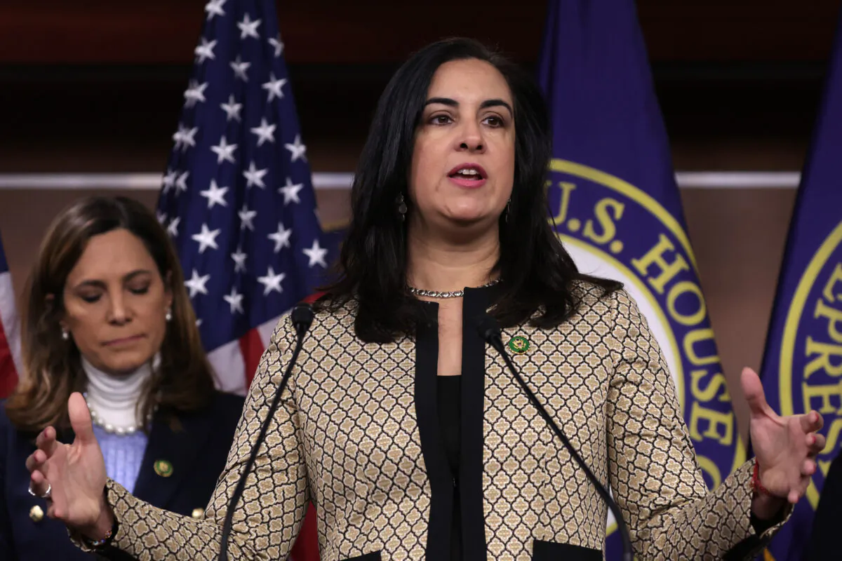 Member of the Congressional Hispanic Conference (CHC) Rep. Nicole Malliotakis (R-N.Y.) speaks during a news conference at the U.S. Capitol in Washington, D.C., on Feb. 1, 2023. (Alex Wong/Getty Images)