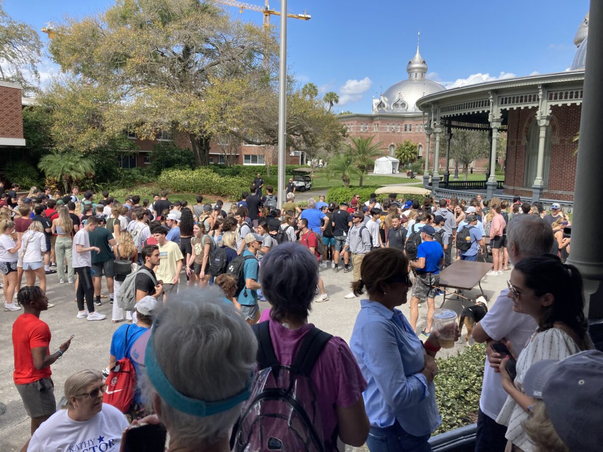 NextImg:University of Tampa Students Excited by Motorcade, Not So Much by Biden