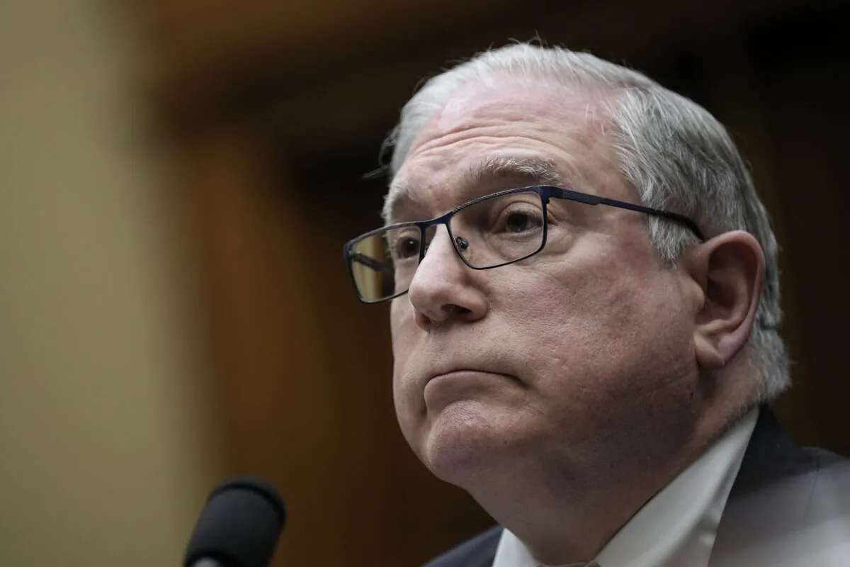 Acting Director of the National Institutes of Health Lawrence Tabak testifies during a House Energy and Commerce Subcommittee on Oversight and Investigations and the Subcommittee on Health hearing about the federal response to the COVID-19 pandemic, in Washington on Feb. 8, 2023. (Drew Angerer/Getty Images)