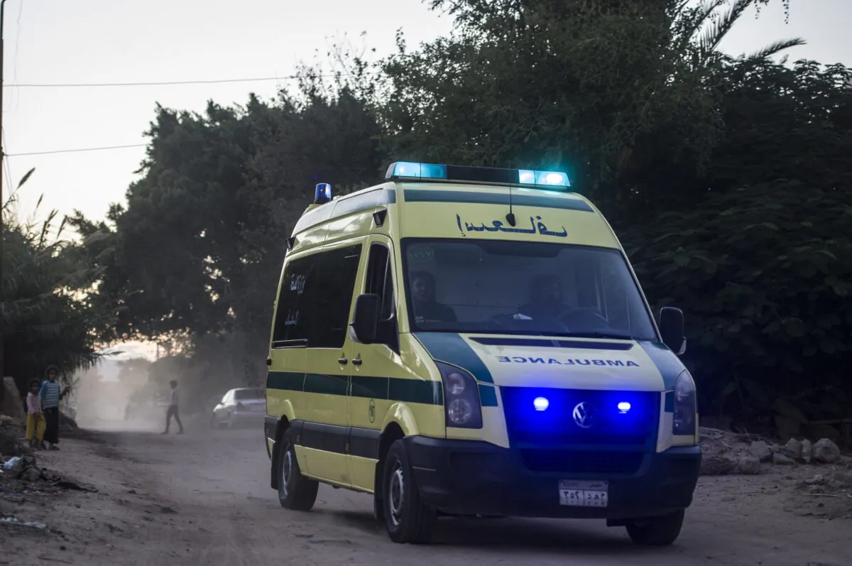 File photo of am Egyptian ambulance. (Khaled Desouki/AFP via Getty Images)