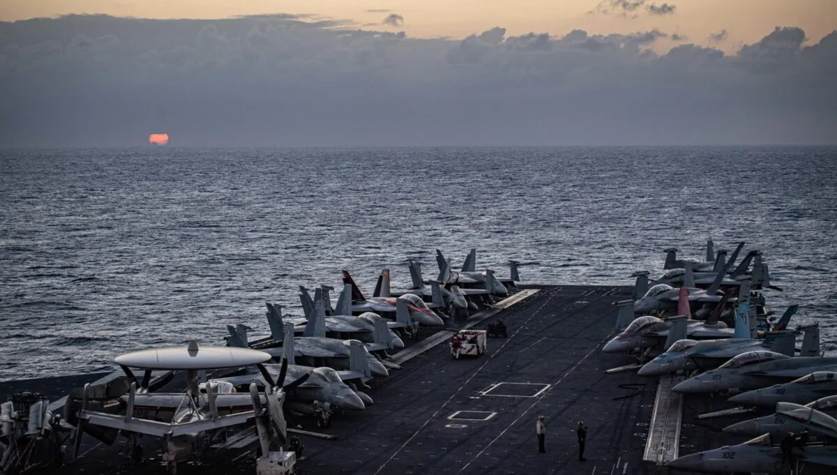 The Nimitz Carrier Strike Group began operating in the South China Sea on Jan. 12, 2023. (Petty Officer 3rd Class Hannah Kantner/U.S. Navy)