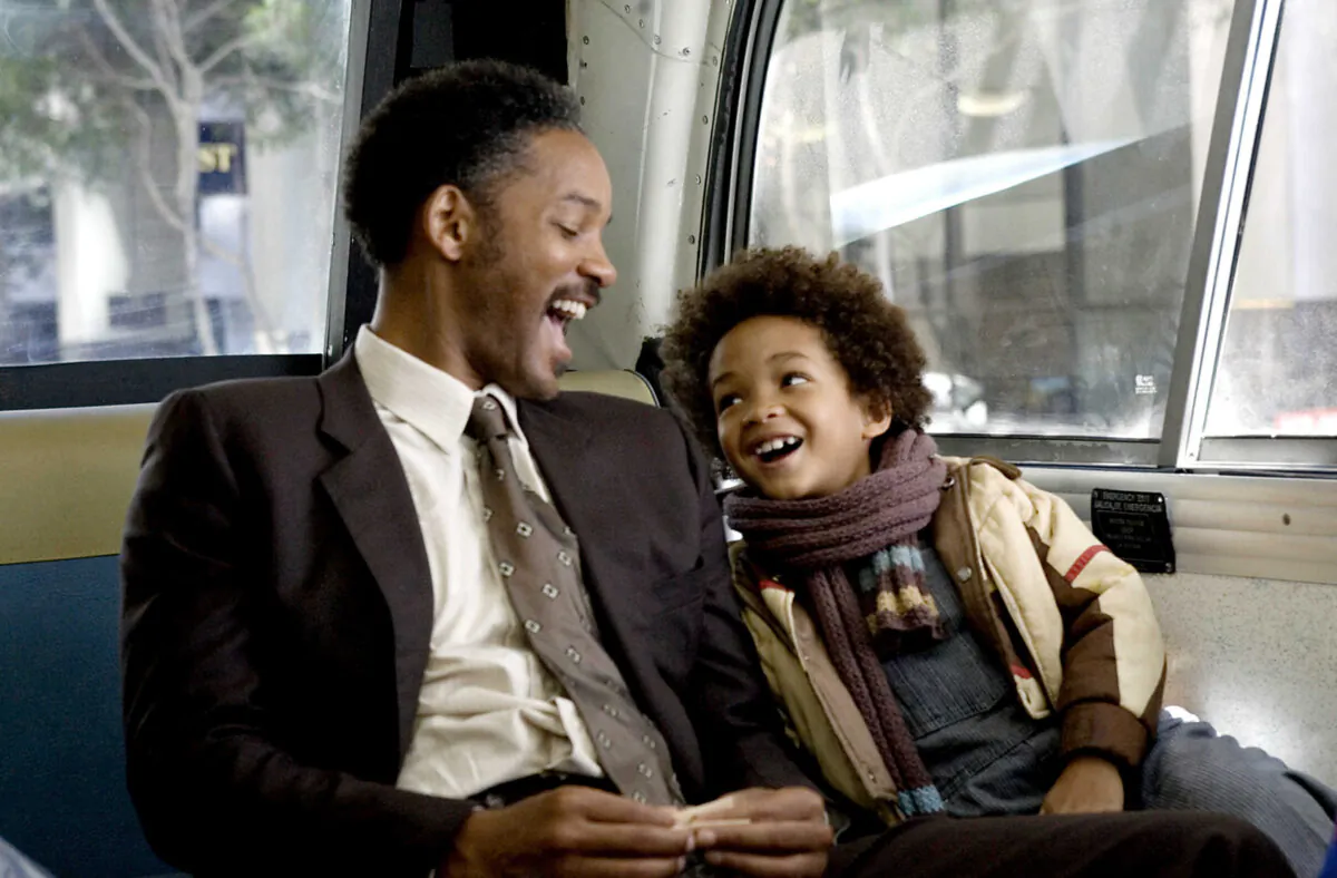 Chris Gardner (Will Smith) and Christopher Gardner (Jaden Smith) in “The Pursuit of Happyness.” (MovieStillsDB)