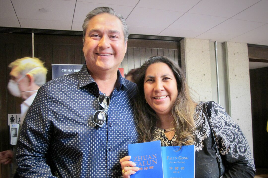 Alex and Maryann Garcia at the Shen Yun Performing Arts performance at Linda Ronstadt Music Hall, on Feb. 12, 2023. (Mary Mann/The Epoch Times)