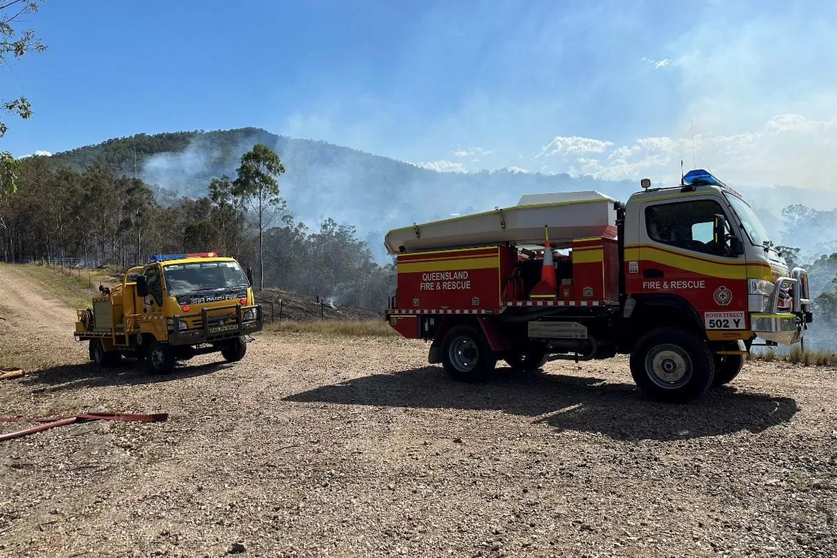 A supplied image obtained on Monday, February 13, 2023, of Queensland Fire and Emergency Services (QFES) at Kobble Creek in the Moreton Bay Region, Queensland. (AAP Image/Supplied by Queensland Fire and Emergency Services)