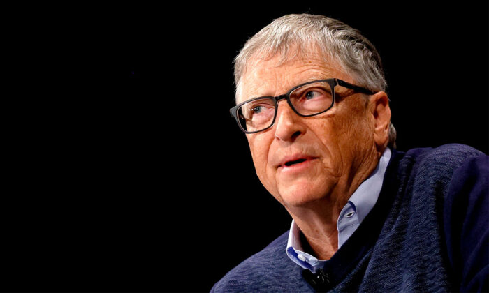 Bill Gates hovoří na pódiu na TIME100 Summit 2022 7. června 2022 v New Yorku. (Jemal Countess/Getty Images pro TIME)