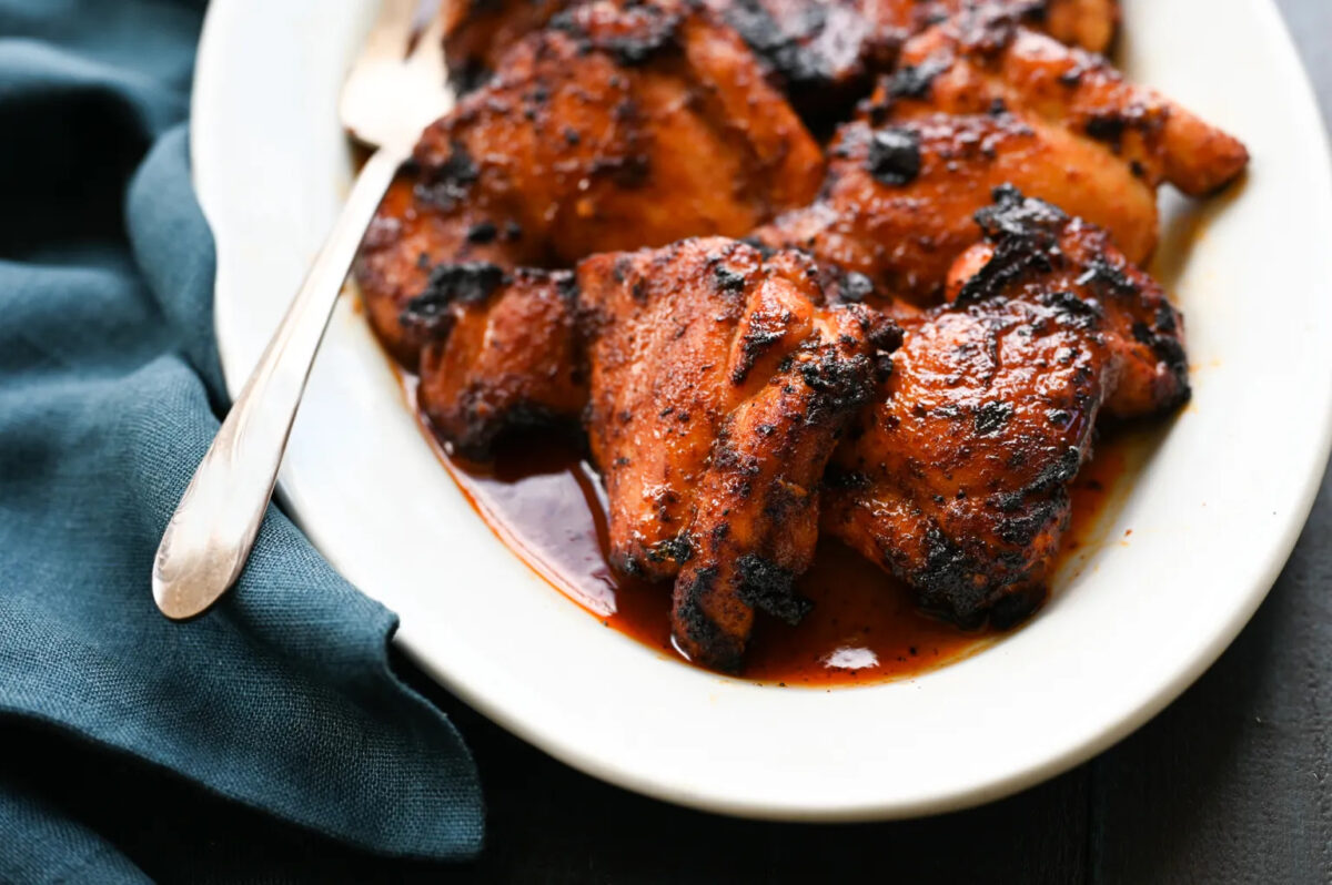 NextImg:BBQ-Spiced Chicken Thighs with Tangy Honey Glaze