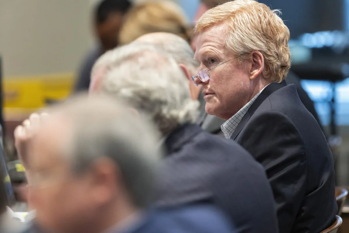 Alex Murdaugh listens during his double murder trial at the Colleton County Courthouse in Walterboro, S.C., on Feb. 14, 2023. (Joshua Boucher/The State via AP, Pool)