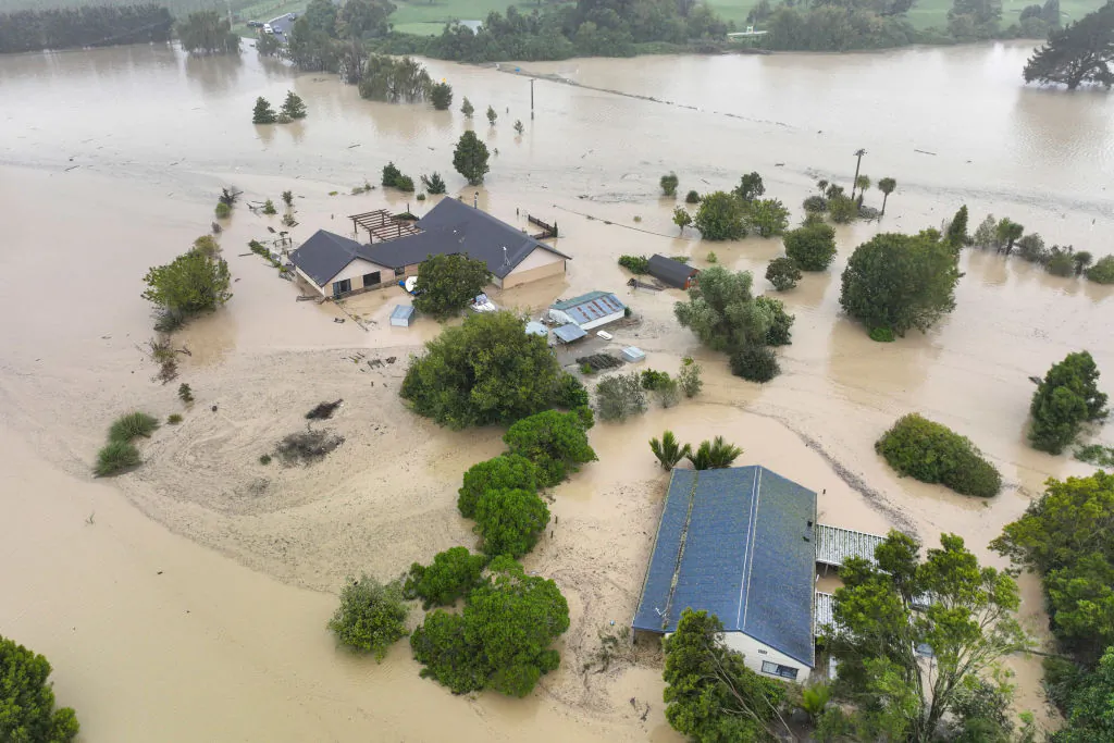 New Zealand declares state of emergency after intense flooding and landslides. (STR/AFP via Getty Images)