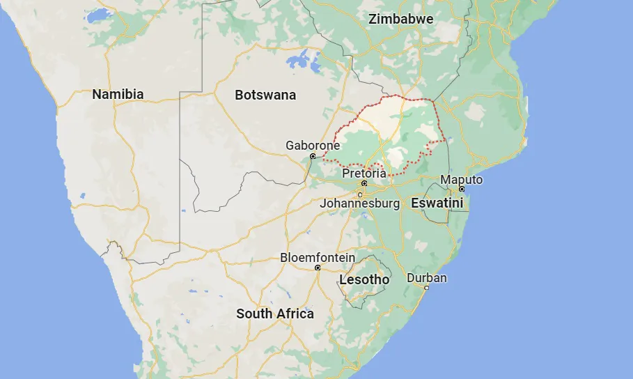 A map shows the northern province of Limpopo, South Africa. (Google Maps/Screenshot via The Epoch Times)