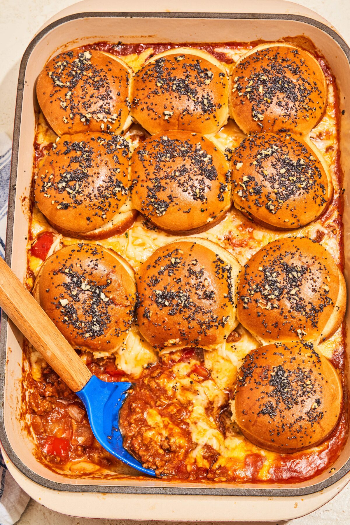 NextImg:Cheesy Sloppy Joe Casserole Tastes Like Pure Nostalgia