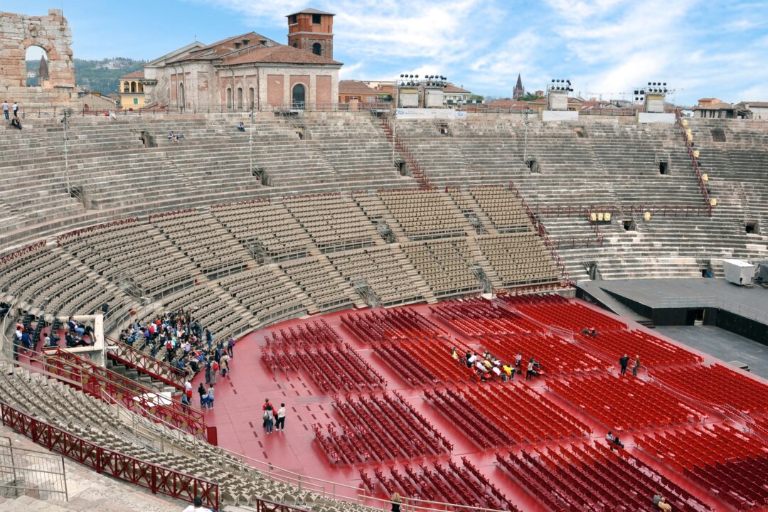 Veronaâ€™s Roman arena is an impressive sight, with much of the stonework still intact. (Cameron Hewitt)