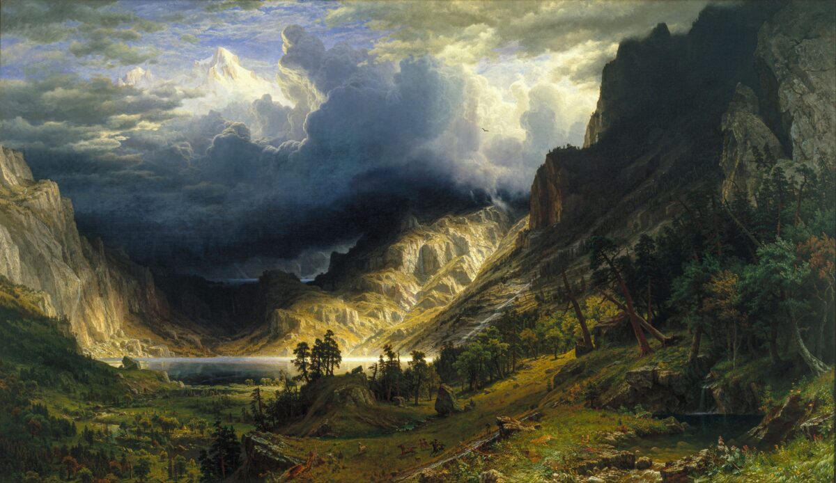 NextImg:A Cinematic View of the American West Through Bierstadt's Brushstrokes.
