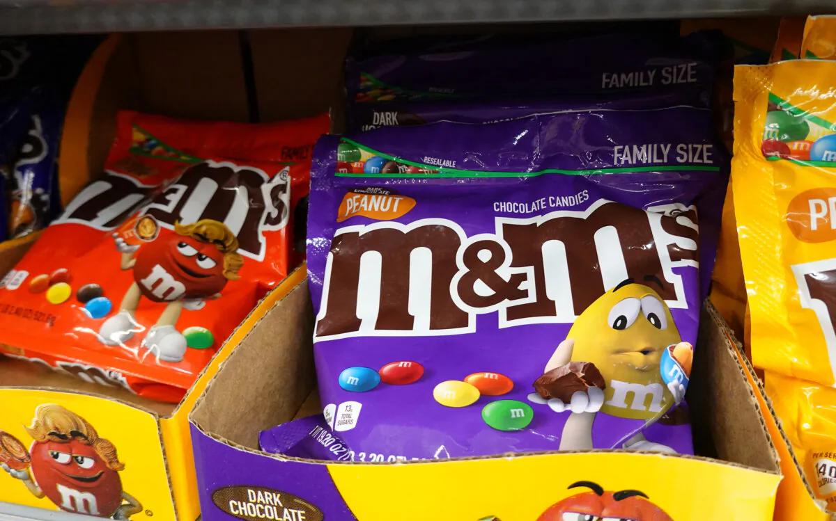 Packages of M&M's for sale are seen in a store in Miami, Fla., on Jan. 24, 2023. (Joe Raedle/Getty Images)