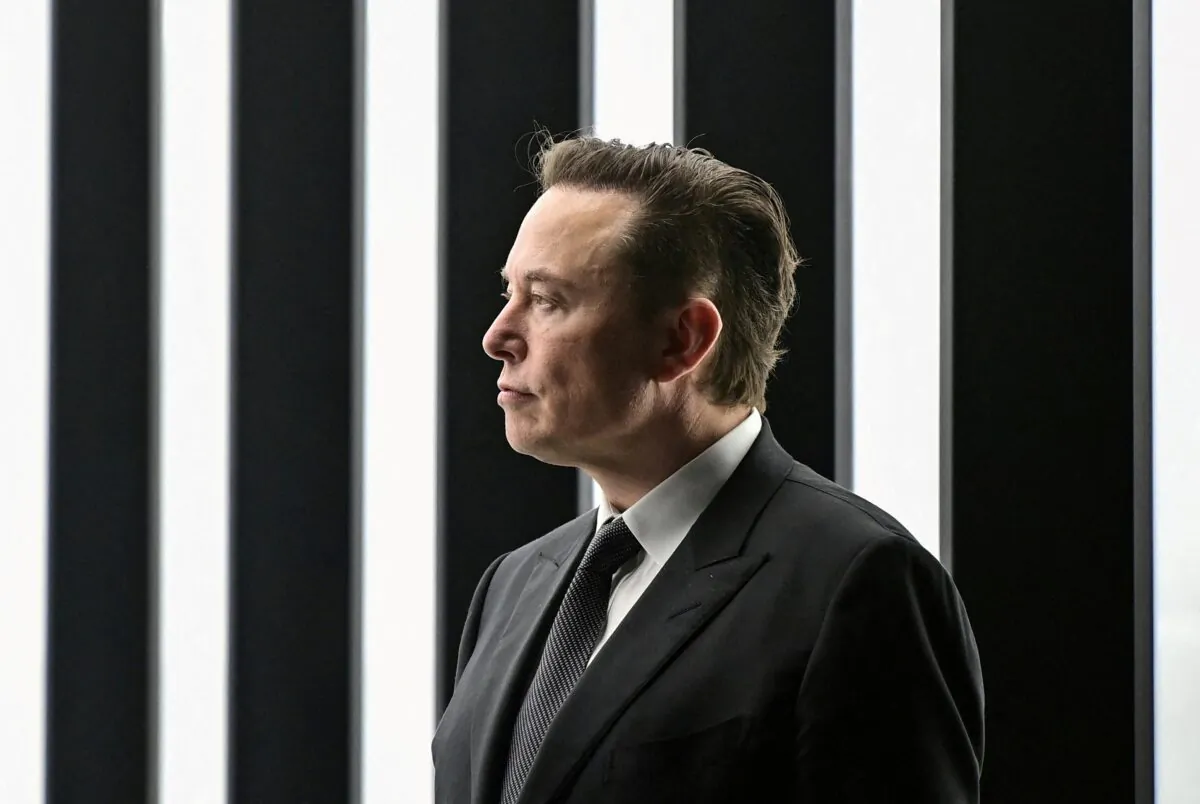 Musk attends the opening ceremony of the new Tesla Gigafactory for electric cars in Gruenheide, Germany, on March 22, 2022. (Patrick Pleul/Pool via Reuters)