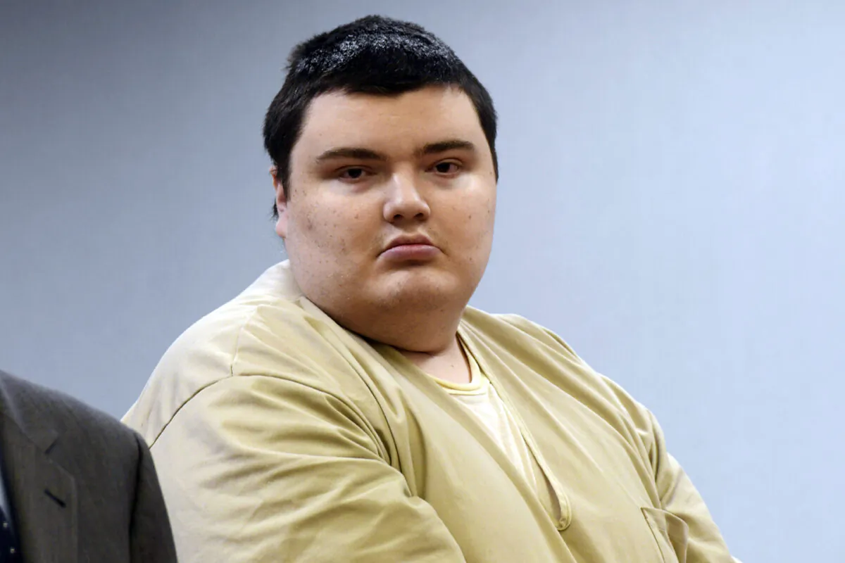 Peter Manfredonia appears in Superior Court in Rockville, Conn., on Feb. 8, 2023. (Ned Gerard/Hearst Connecticut Media via AP, Pool)