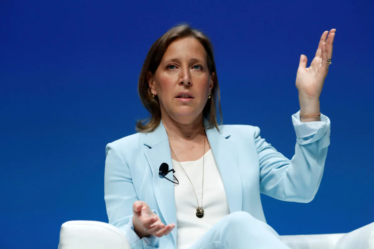 YouTube CEO Susan Wojcicki attends a conference at the Cannes Lions International Festival of Creativity in Cannes, France, on June 19, 2018. (Eric Gaillard/Reuters)