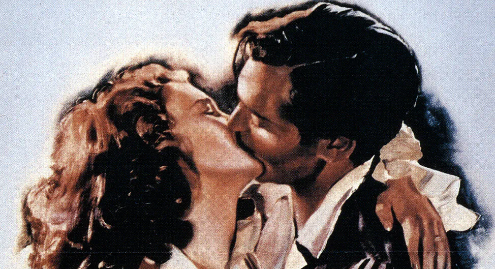 Cropped film poster for the 1939 film "Gone with the Wind." (Public Domain)
