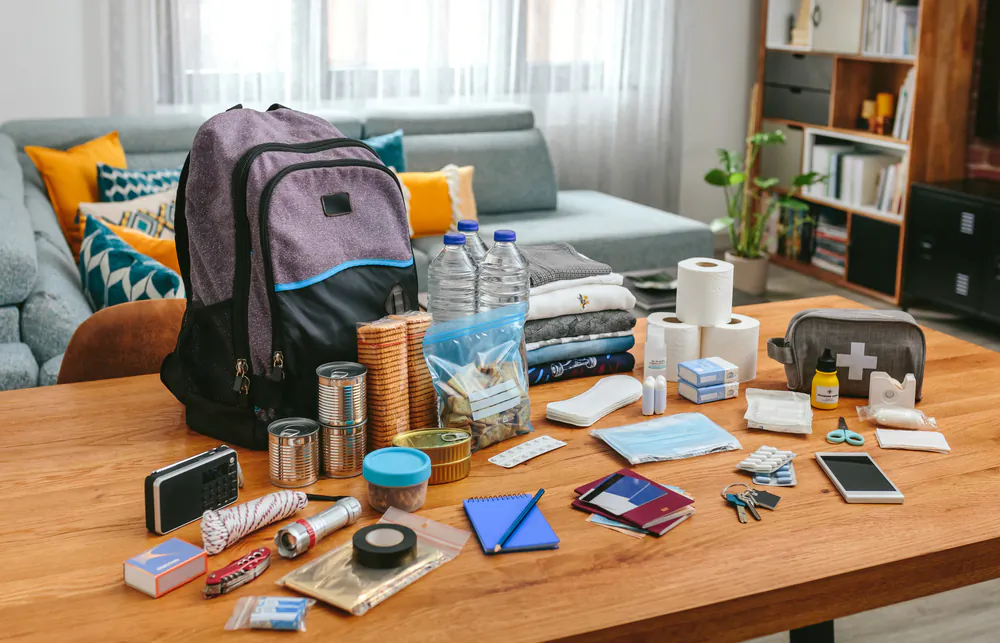 Have a go bag packed and ready to go at all times, but it's also helpful to make a packing list for last-minute items that can't be prepped ahead of time. (David Pereiras/Shutterstock)
