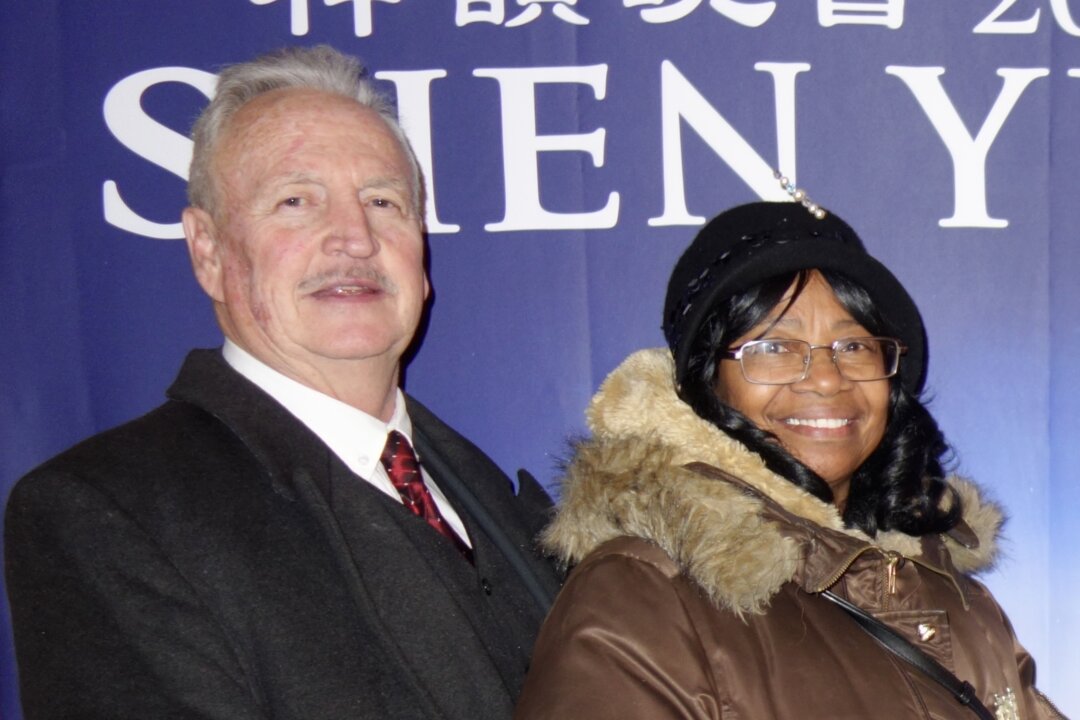 Philip and Irma Ramsey attended Shen Yun for the first time at the Miller High Life Theatre, on Feb. 17, 2023. (Michael Huang/The Epoch Times)