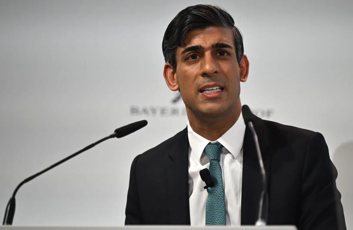 UK Prime Minister Rishi Sunak addresses participants at the Munich Security Conference in Munich, Germany, on Feb. 18, 2023. (Ben Stansall/WPA-Pool/Getty Images)