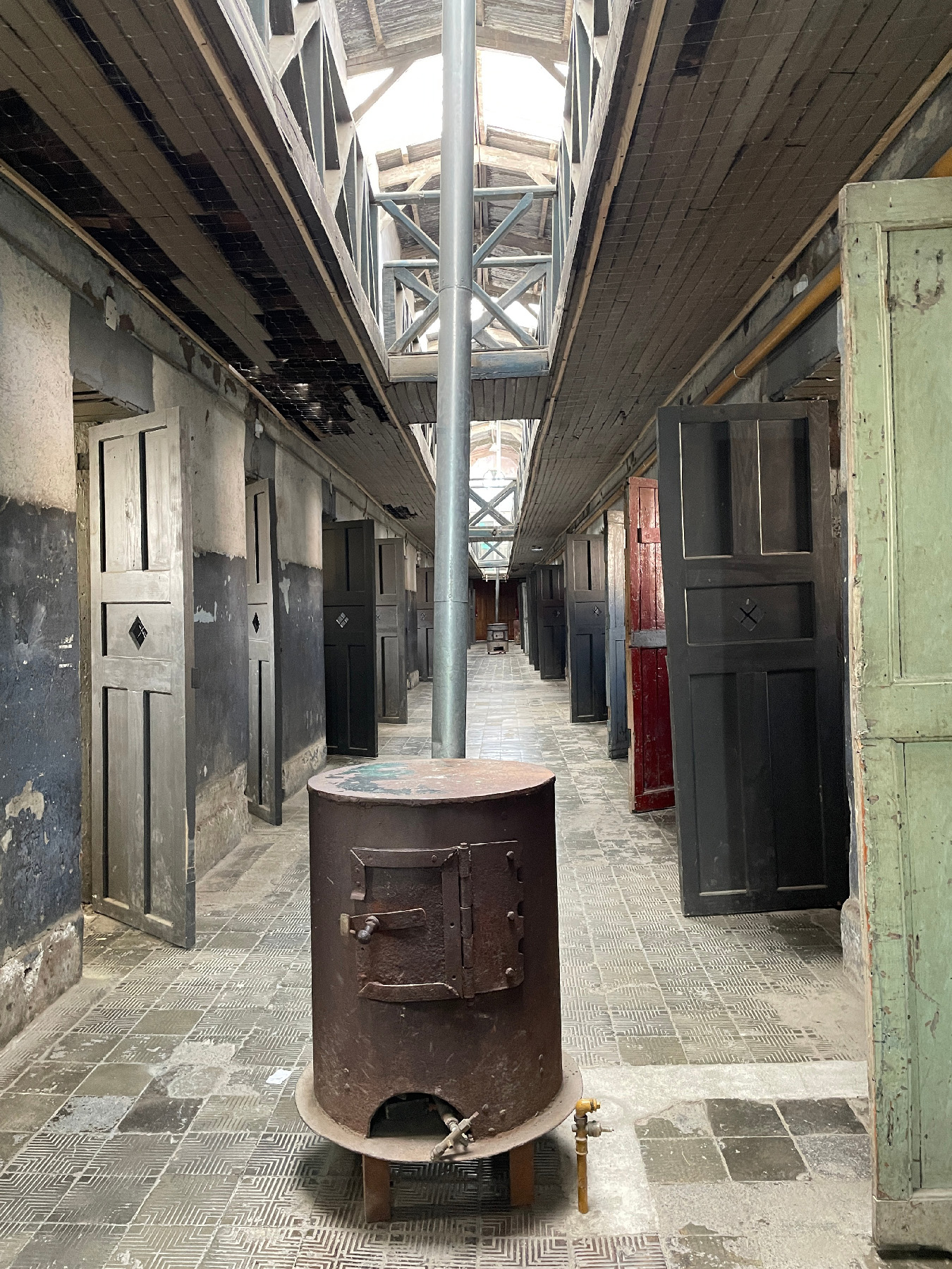 Interior of a former prison in Ushuaia