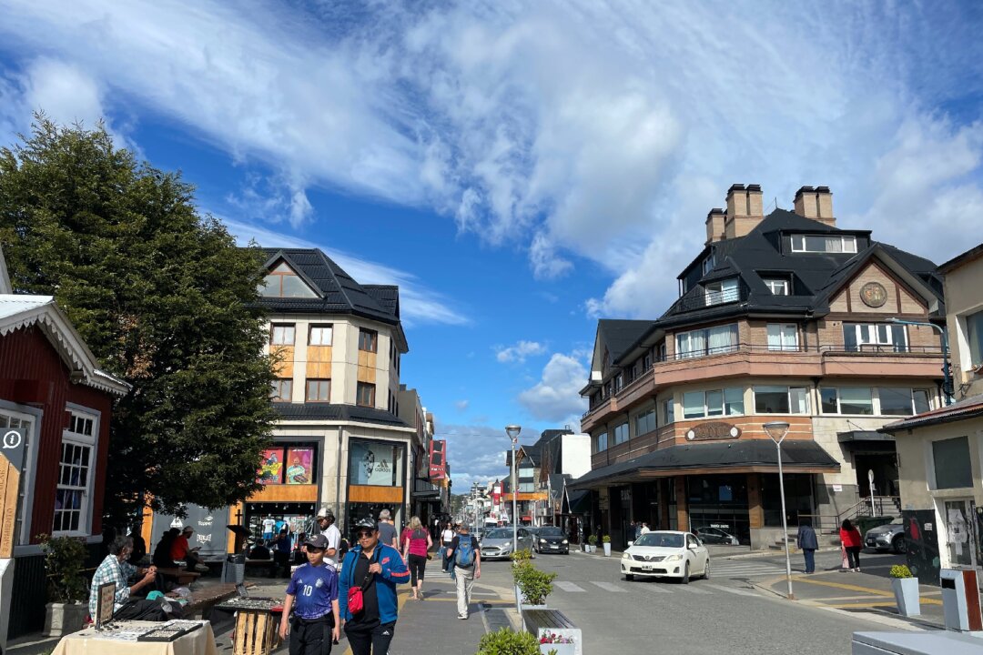 Shops, restaurants, and hotels beckon travelers to rest awhile in Ushuaia, Argentina, the southernmost city in the world. (Courtesy of Lesley Frederikson)