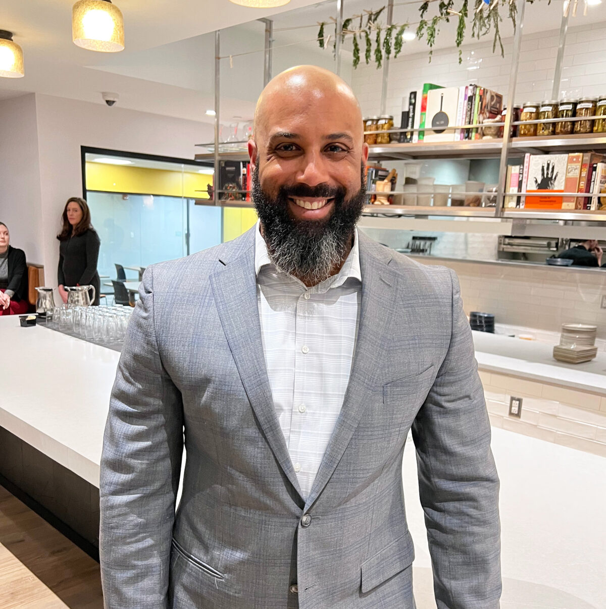 Cafe Momentum's Executive Director Gene Walker has dedicated more than 13 years to nonprofit work in Pittsburgh, including with The Pittsburgh Promise. He is also a school board director for Pittsburgh Public School's District 9.  (Gretchen McKay/Pittsburgh Post-Gazette/TNS)