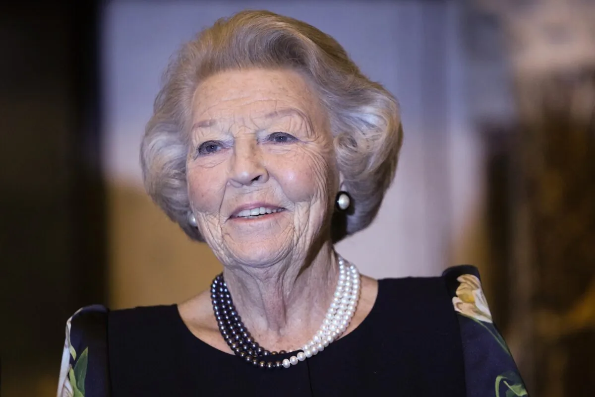 Dutch Princess Beatrix, former Queen of the Netherlands, smiles during a ceremony at the Royal Palace in Amsterdam on Nov. 29, 2022. (Peter Dejong/AP Photo)