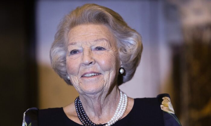 Princess Beatrix of the Netherlands, former Queen of the Netherlands, smiles during a ceremony at the Royal Palace in Amsterdam on November 29, 2022.  (Peter Dejong/AP Photo)