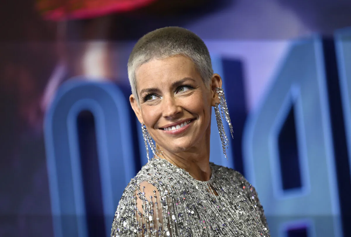 Evangeline Lilly attends the UK Gala Screening of Marvel's Ant-Man and the Wasp: Quantumania, at BFI IMAX Waterloo in London, England, on Feb. 16, 2023. (Gareth Cattermole/Getty Images for Disney)