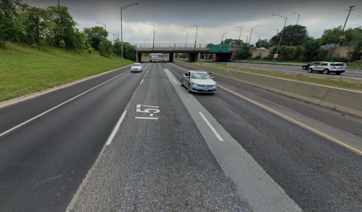 I-57 expressway near 111th Street in Chicago, Ill., in August 2022. (Google Maps/Screenshot via The Epoch Times)