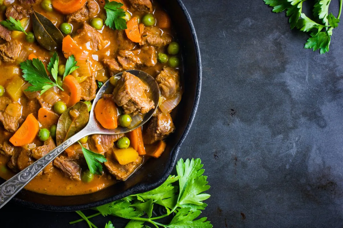 This braised beef takes an Irish turn with the slightly bitter Guinness beer inclusion. (Courtesy of Diane Rossen Worthington)