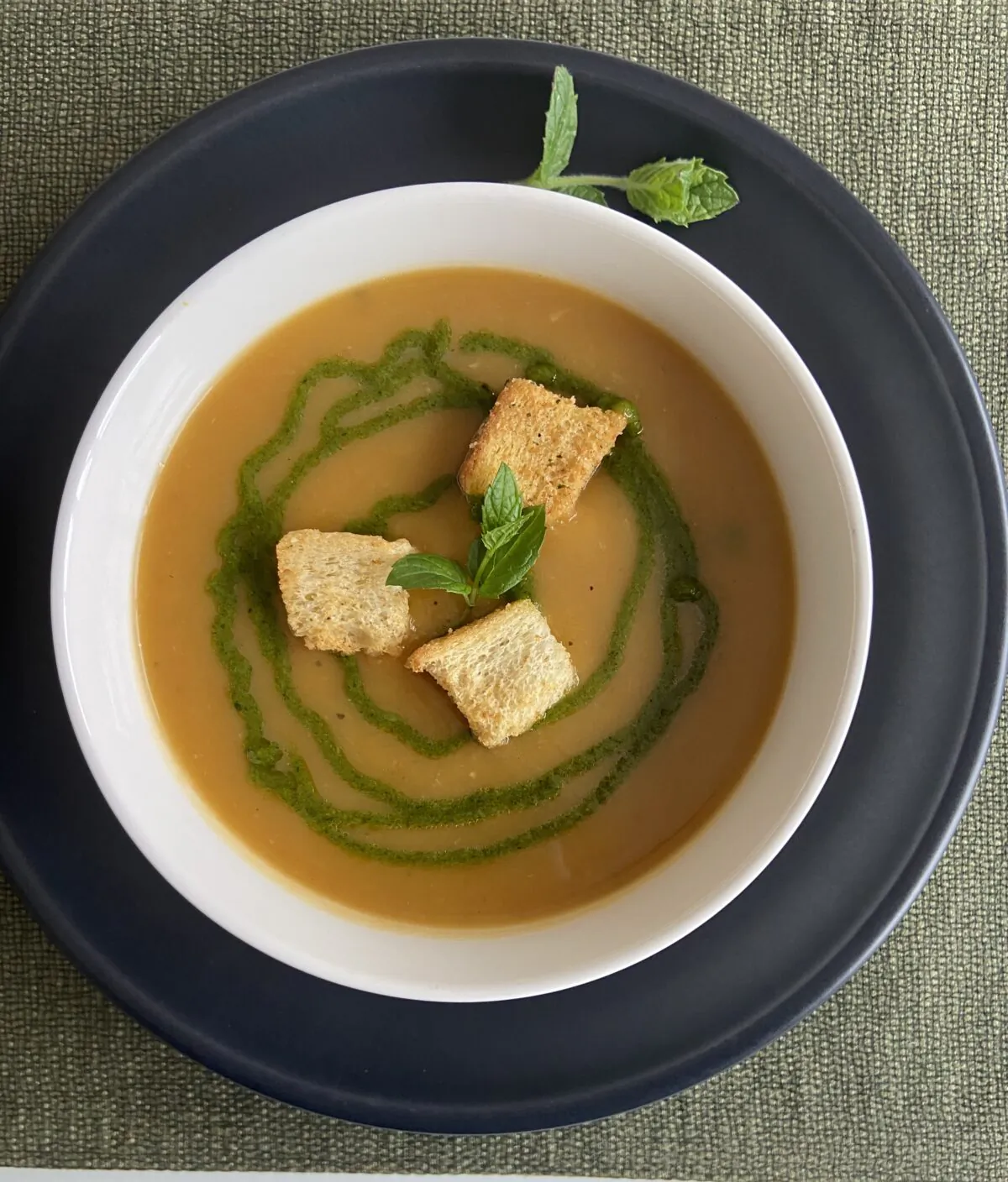 Use pre-diced butternut squash or canned pumpkin for a quick and nutritious soup.