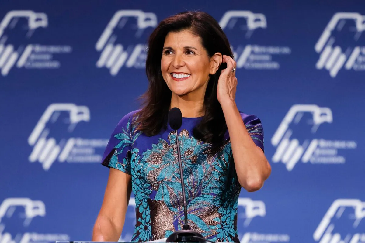 Former South Carolina Republican Governor Nikki Haley speaks at the Republican Jewish Coalition Annual Leadership Meeting in Las Vegas, Nev., on Nov. 19, 2022. (WADE VANDERVORT/AFP via Getty Images)