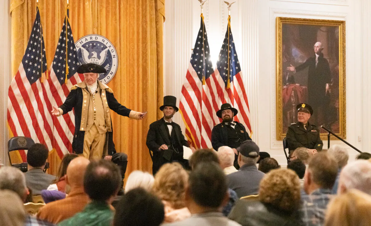 Presidents' Day celebration at the Nixon Library of Yorba Linda, Calif., on Feb. 20, 2023. (John Fredricks/The Epoch Times)